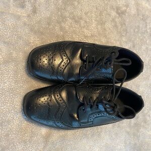 Deer Stags Black Kids Dress Shoes